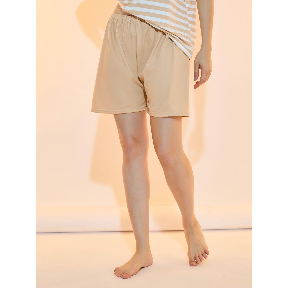 Take Two Striped Dropped Shoulder T-Shirt and Shorts Set-women-clothing-nightwear-pyjamas-shortsets-image-5