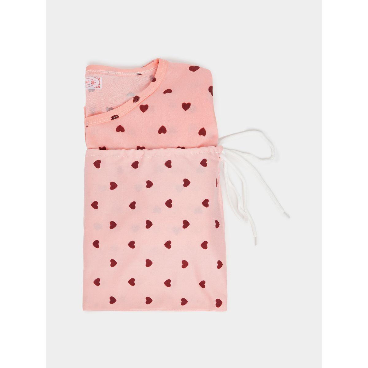 قميص نوم بطبعة قلوب مع شنطة-women-clothing-nightwear-nighties-image-6