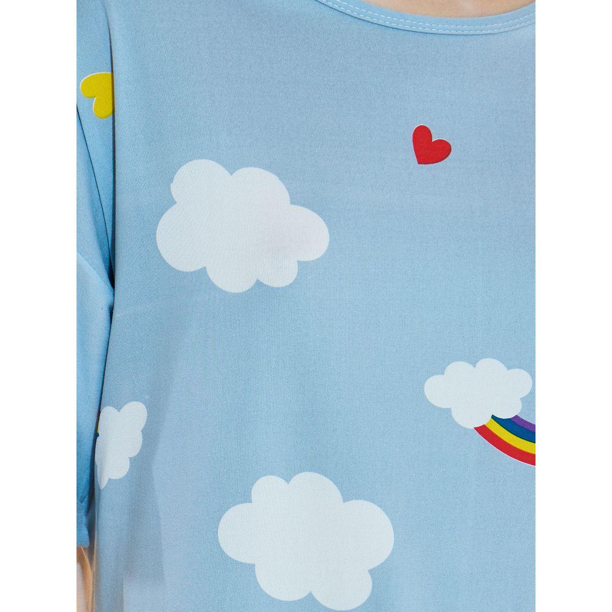 قميص نوم بطبعة قلب وسحاب مع شنطة-women-clothing-nightwear-nighties-image-3
