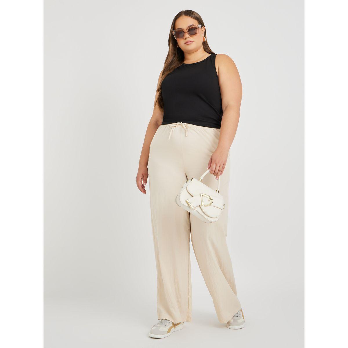Styli Plus Size Solid Round Neck Tank-women-clothing-tshirts-image-2