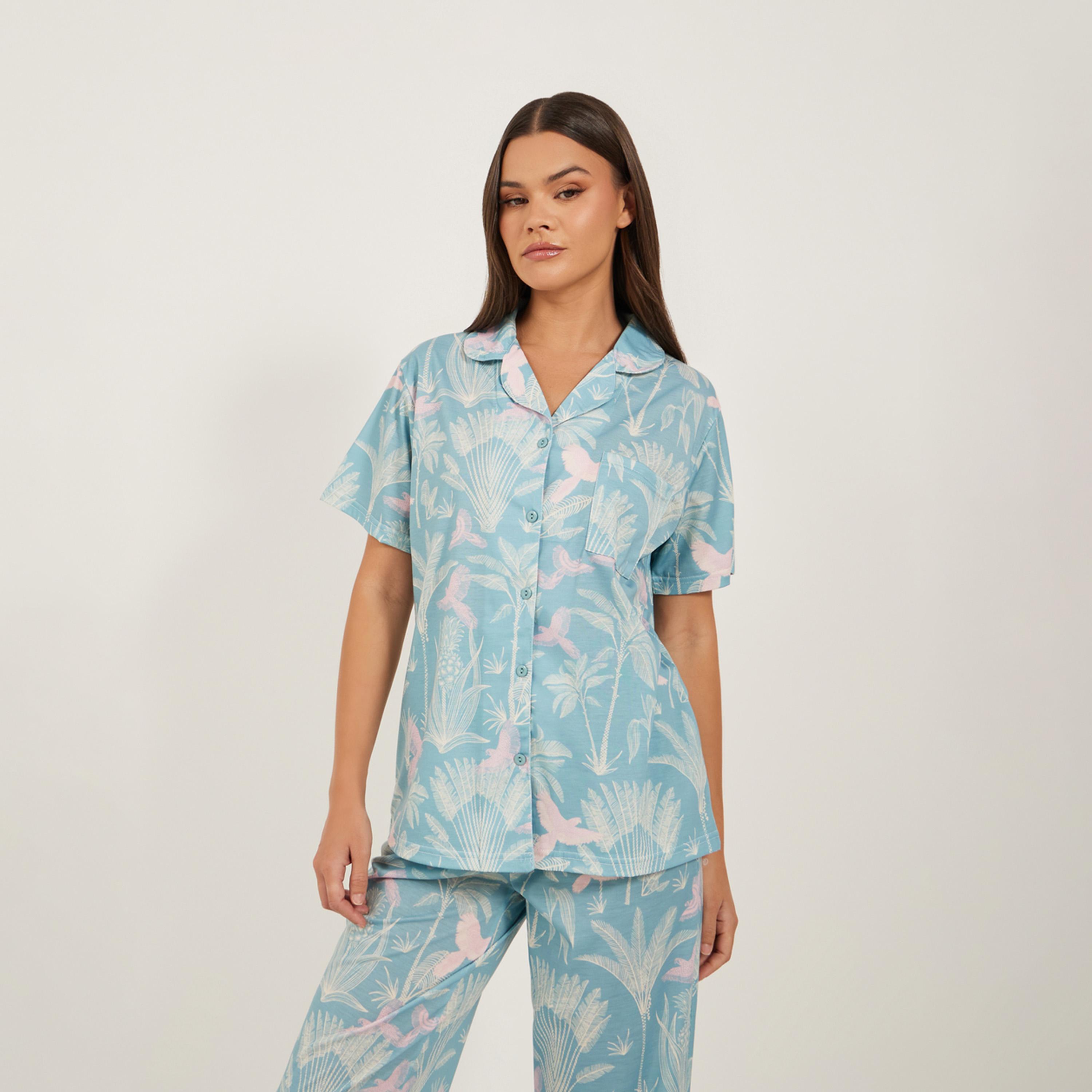 Styli Tropical Printed Shirt and Pyjama Pants Set-women-clothing-nightwear-pyjamas-longsets-image-3