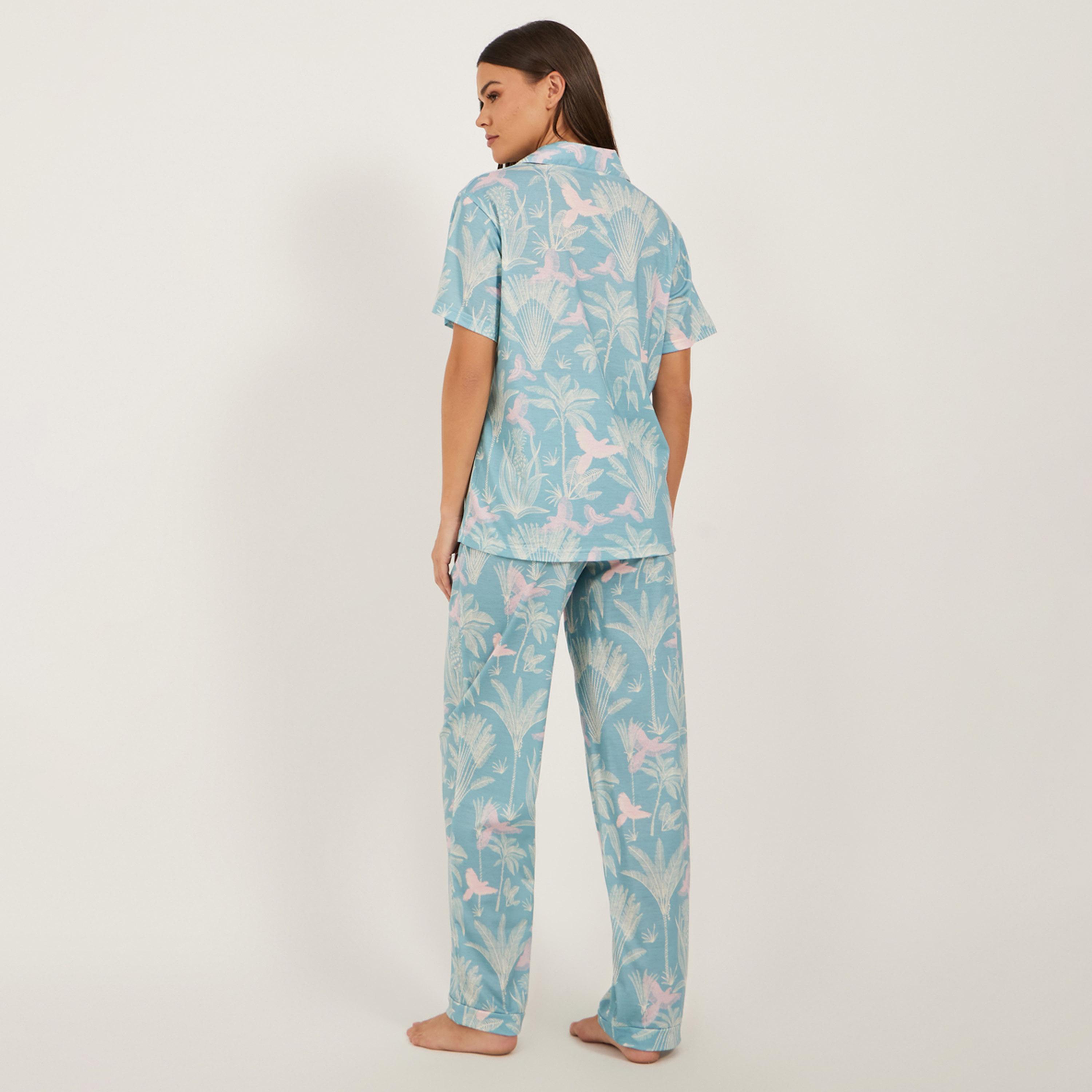 Styli Tropical Printed Shirt and Pyjama Pants Set-women-clothing-nightwear-pyjamas-longsets-image-5
