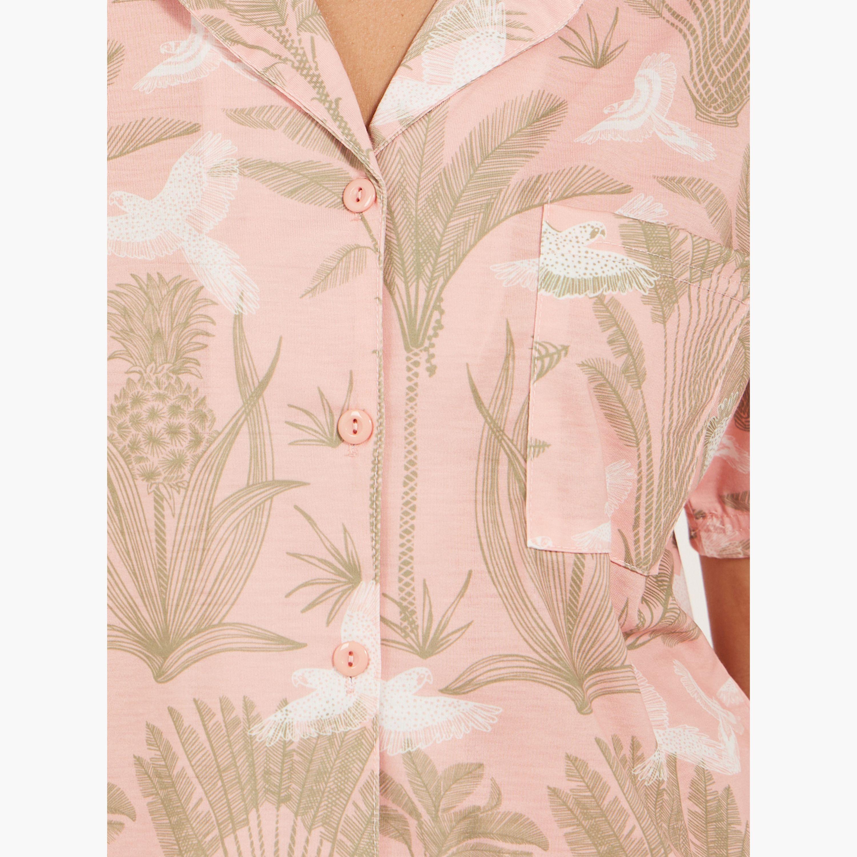 Styli Tropical Printed Shirt and Pyjama Pants Set-women-clothing-nightwear-pyjamas-longsets-image-4