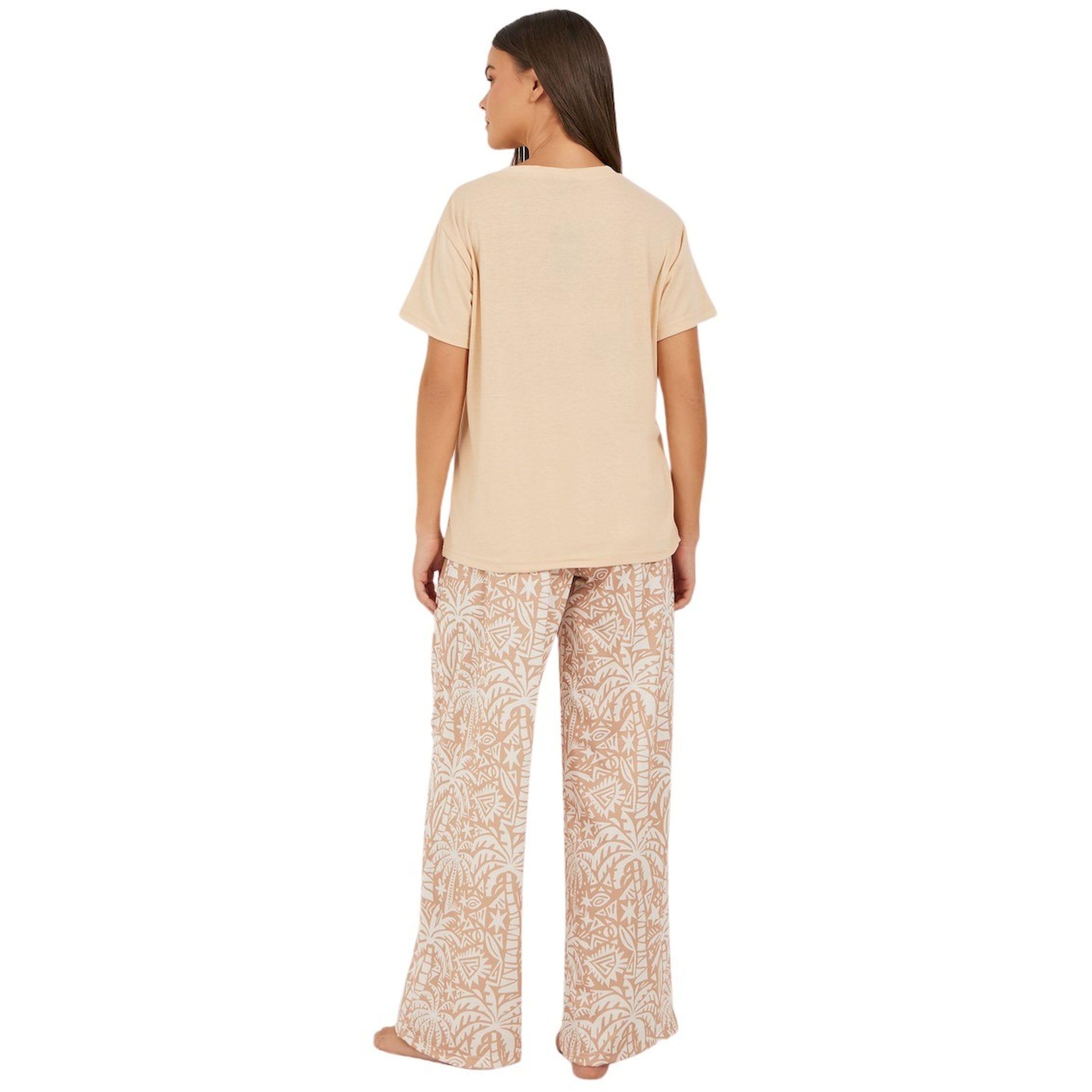 Styli Palm Printed Dropped Shoulder T-Shirt and Pyjama Pants Set-women-clothing-nightwear-pyjamas-longsets-image-5