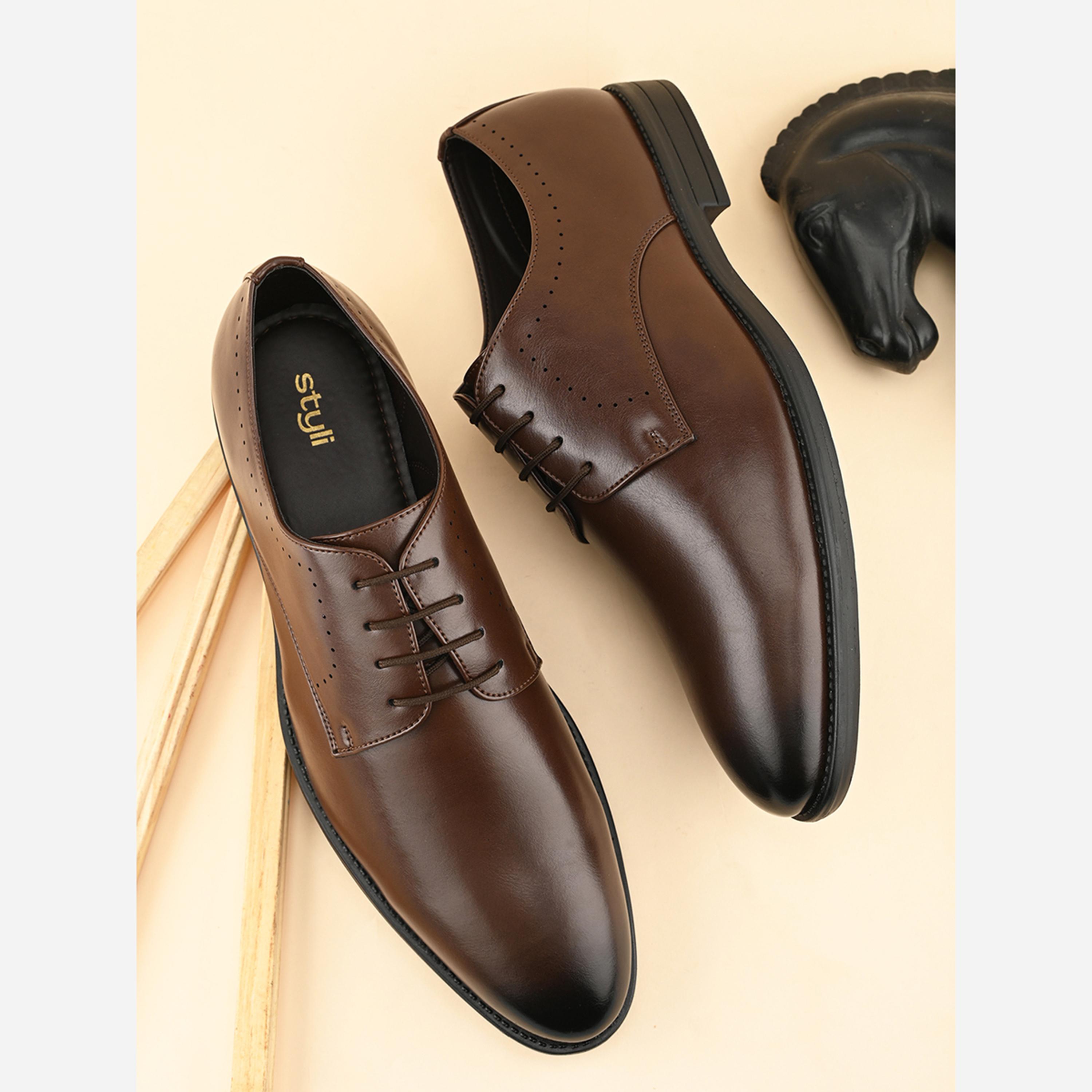 Styli Almond Toe Lace Up Occasion Formal Shoes-men-shoes-formalshoes-image-1