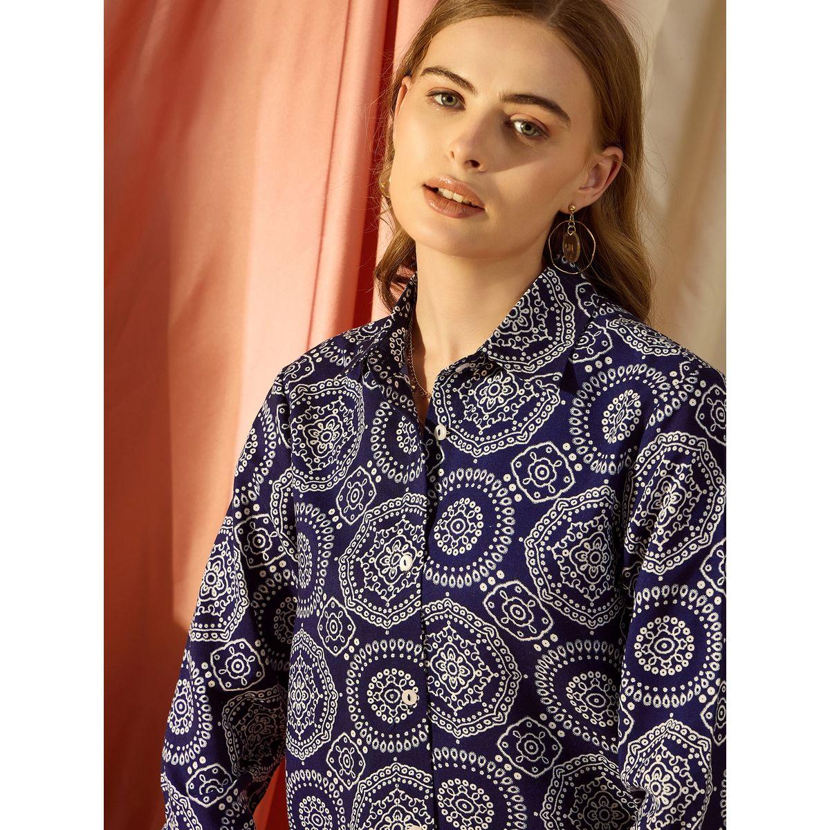 Kassually X Styli  All Over Print Shirt and Side Slit Detail Pants Co-Ords-women-clothing-coordsets-image-4