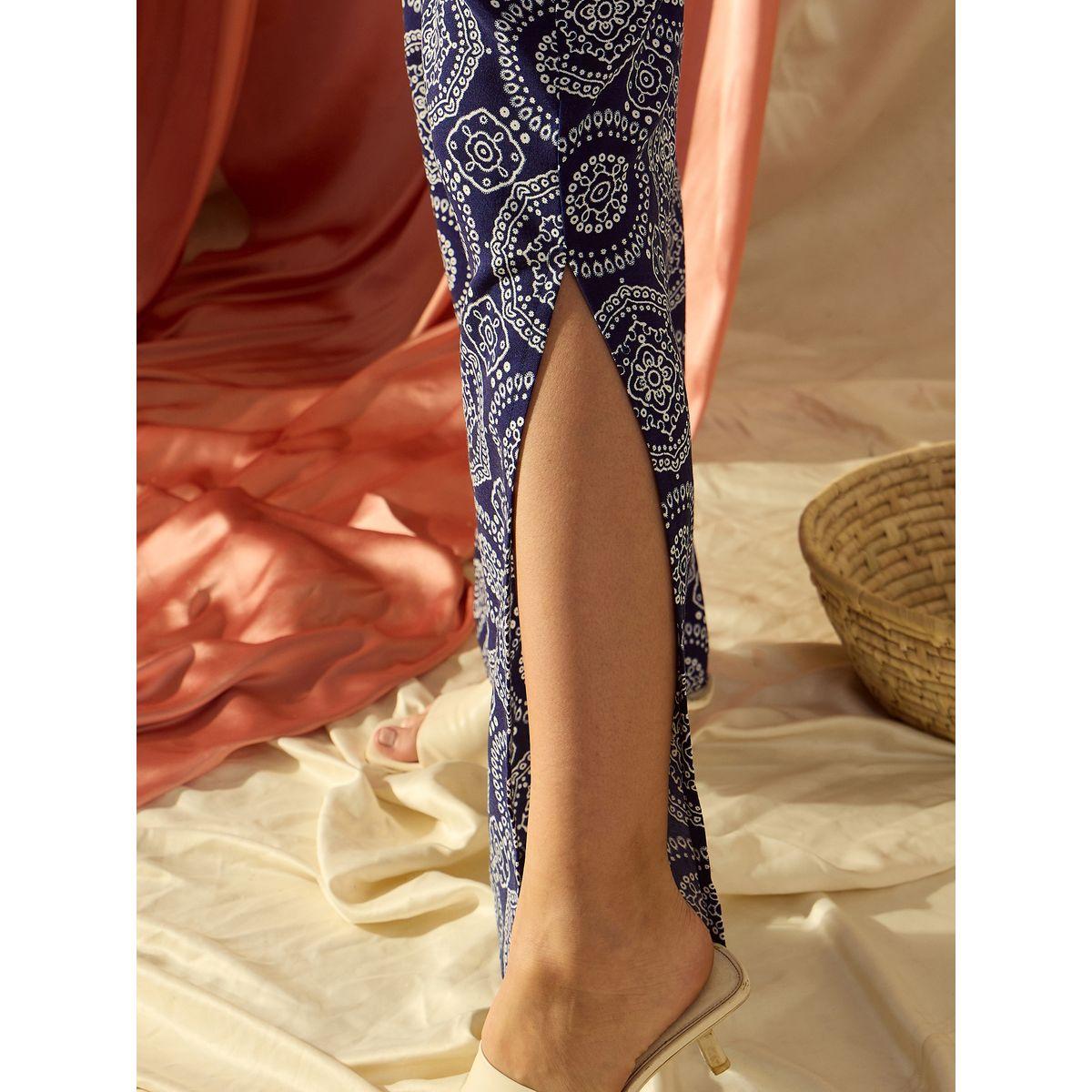 Kassually X Styli  All Over Print Shirt and Side Slit Detail Pants Co-Ords-women-clothing-coordsets-image-7
