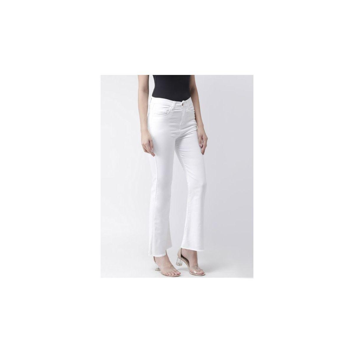 جينز بوت كات بخصر متوسط وجيوب كَسوالي × ستايلي-women-clothing-bottoms-jeans-image-2