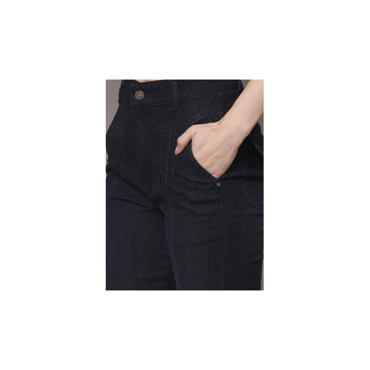 جينز بقصة مريحة وخصر عالي كَسوالي × ستايلي-women-clothing-bottoms-jeans-image-6