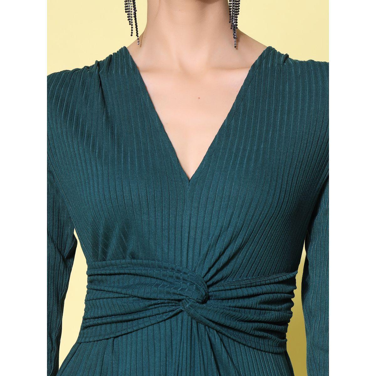 Kassually X Styli  Knot Front V Neck Ribbed Jumpsuit-women-clothing-jumpsuits-image-4