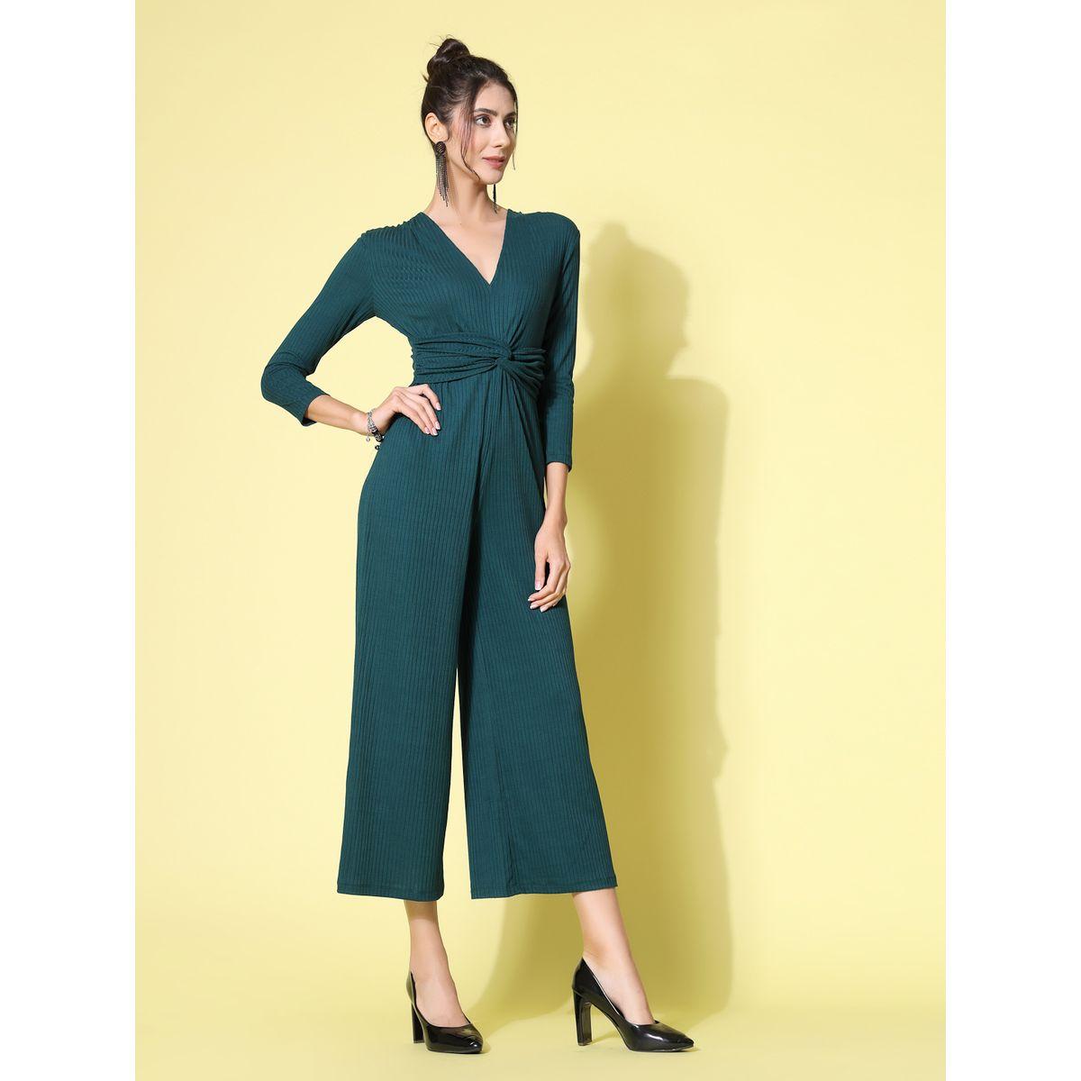 Kassually X Styli  Knot Front V Neck Ribbed Jumpsuit-women-clothing-jumpsuits-image-7
