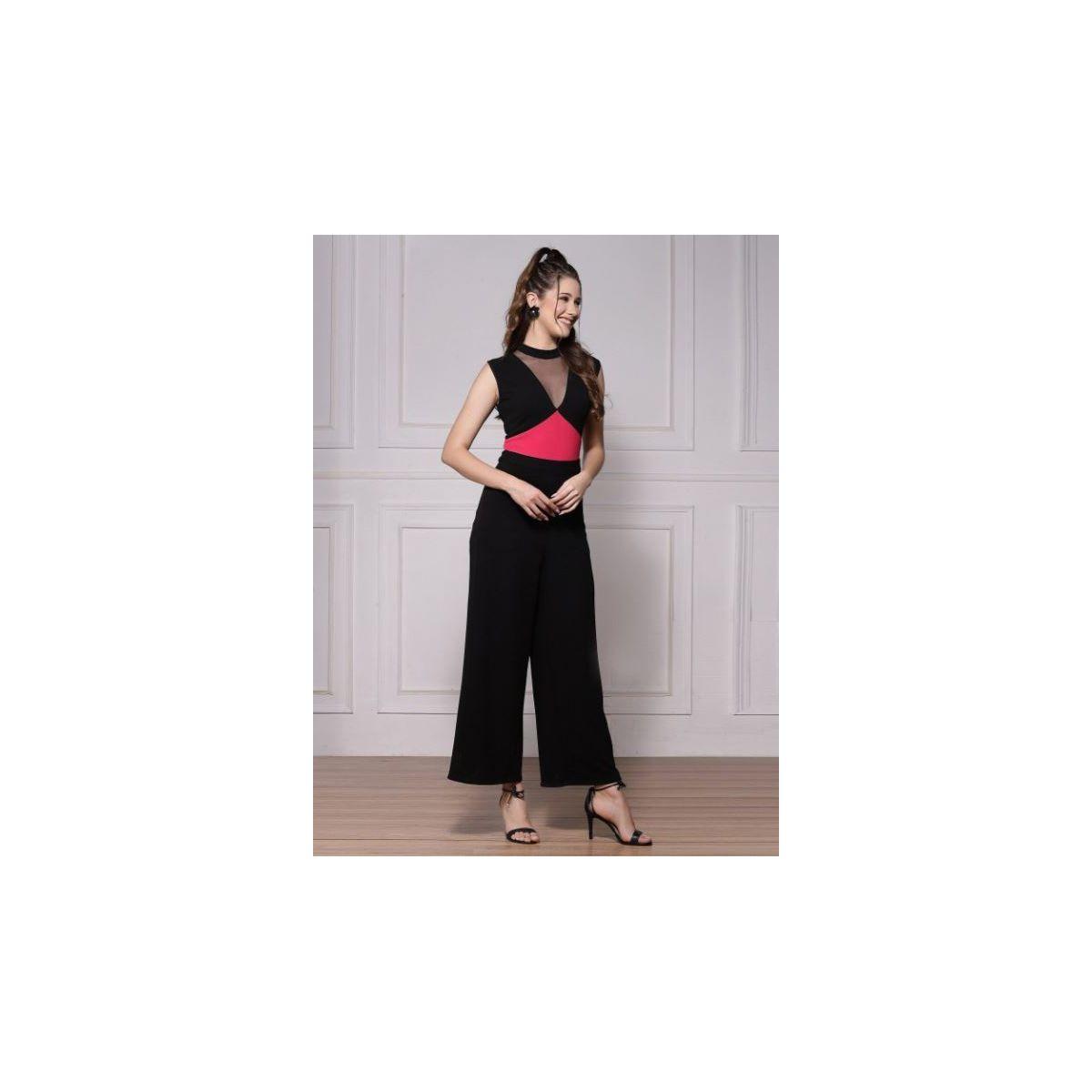 Kassually X Styli  Mesh Insert Contrast Panel Wide Leg Jumpsuit-women-clothing-jumpsuits-image-3