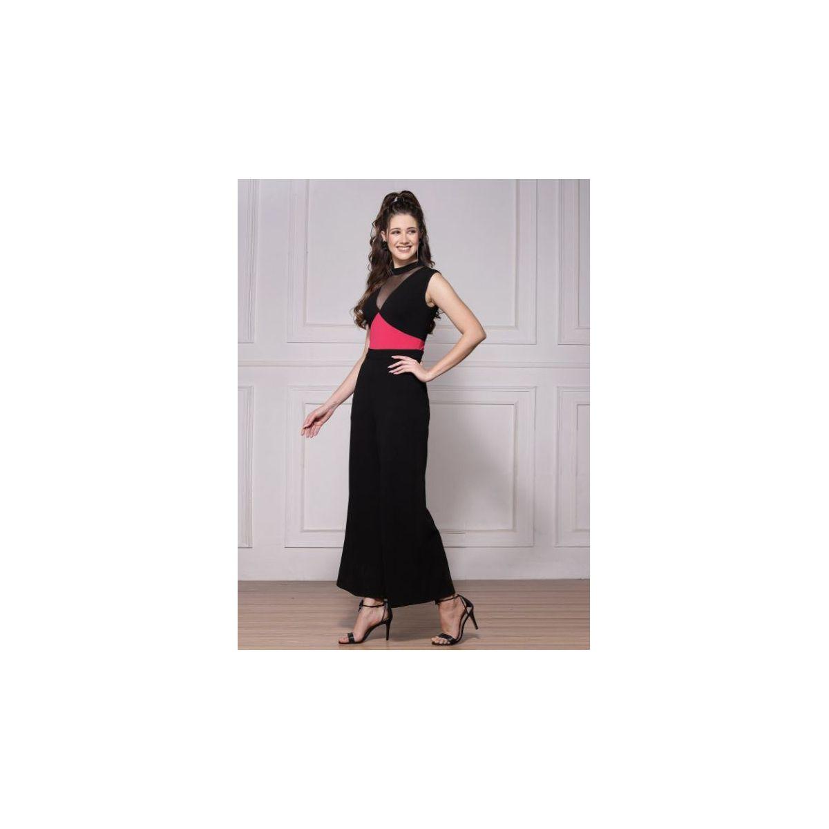 Kassually X Styli  Mesh Insert Contrast Panel Wide Leg Jumpsuit-women-clothing-jumpsuits-image-4