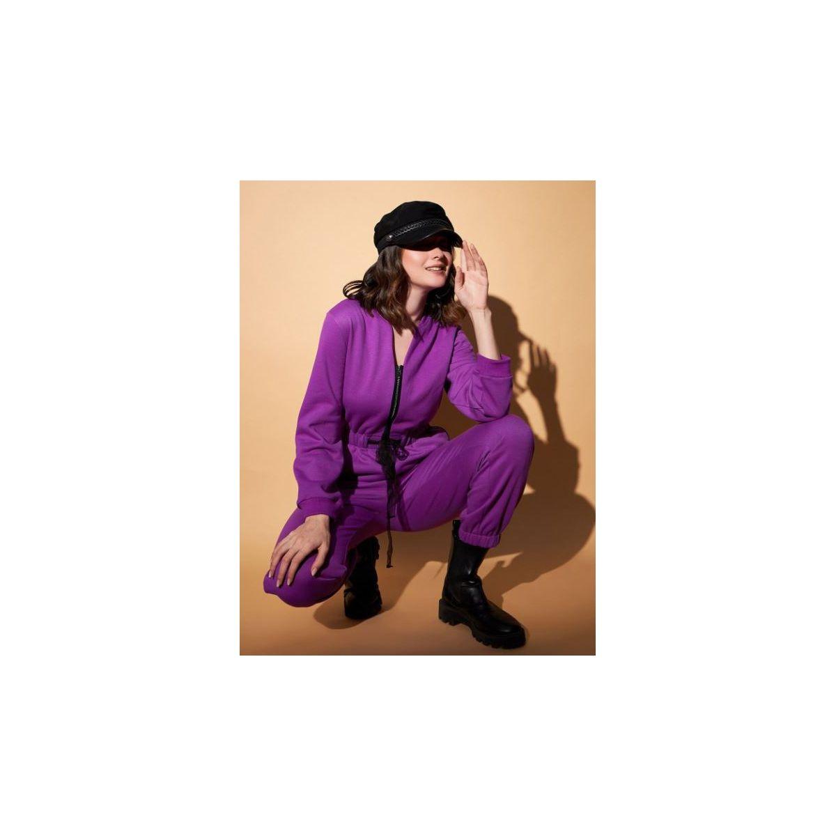 Kassually X Styli  V Neck Fleece Basic Jogger Fit Jumpsuit-women-clothing-jumpsuits-image-6