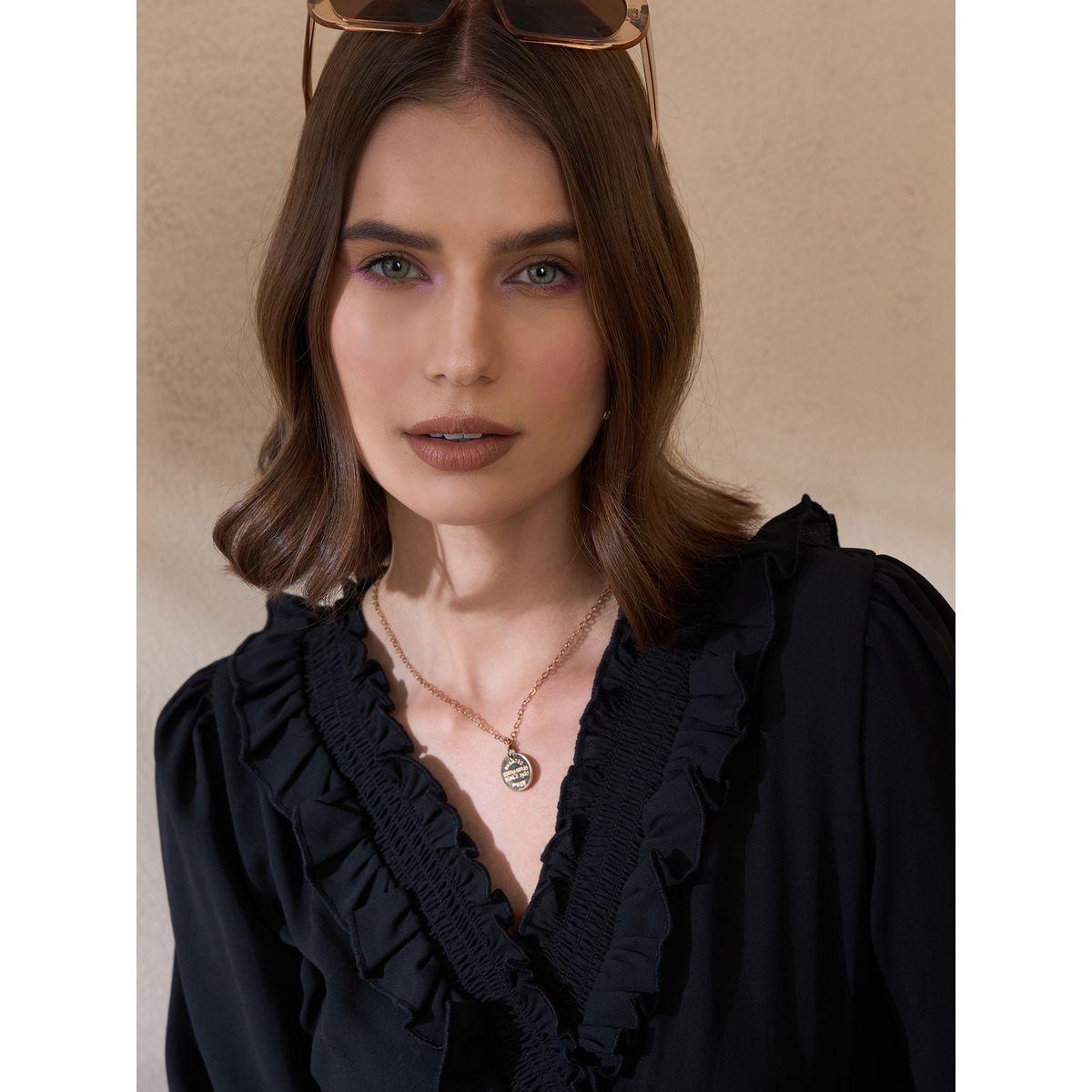 فستان ميدي بحافة واسعة وكشكش كَسوالي × ستايلي-women-clothing-dresses-image-4