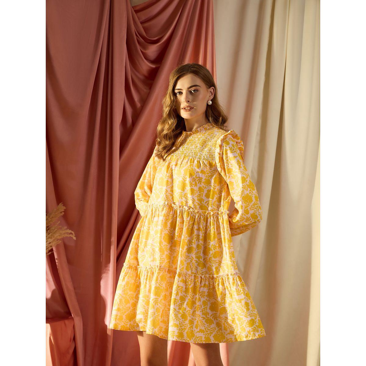 Kassually X Styli  Floral Print Tiered Mini Dress-women-clothing-dresses-image-6