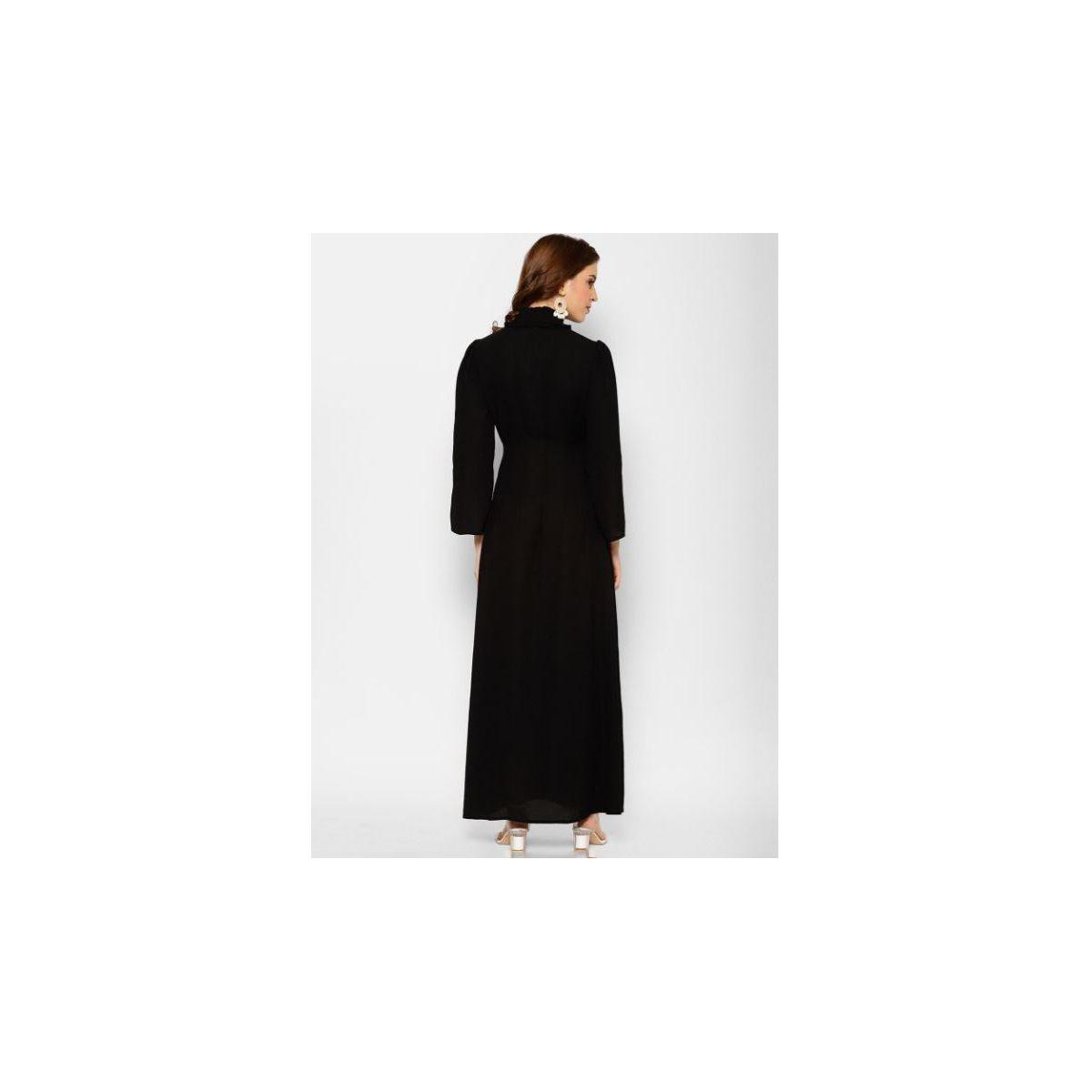 Kassually X Styli  High Neck A-Line Maxi Dress with Front Slit-women-clothing-dresses-image-4