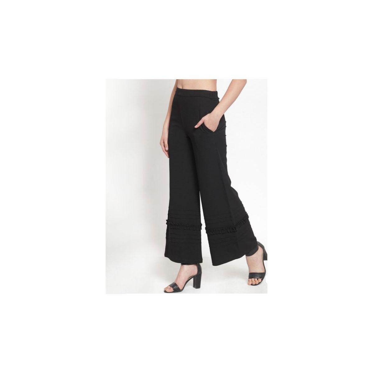 بنطال بالازو بأرجل واسعة وكشكش كَسوالي × ستايلي-women-clothing-bottoms-trousers-image-2