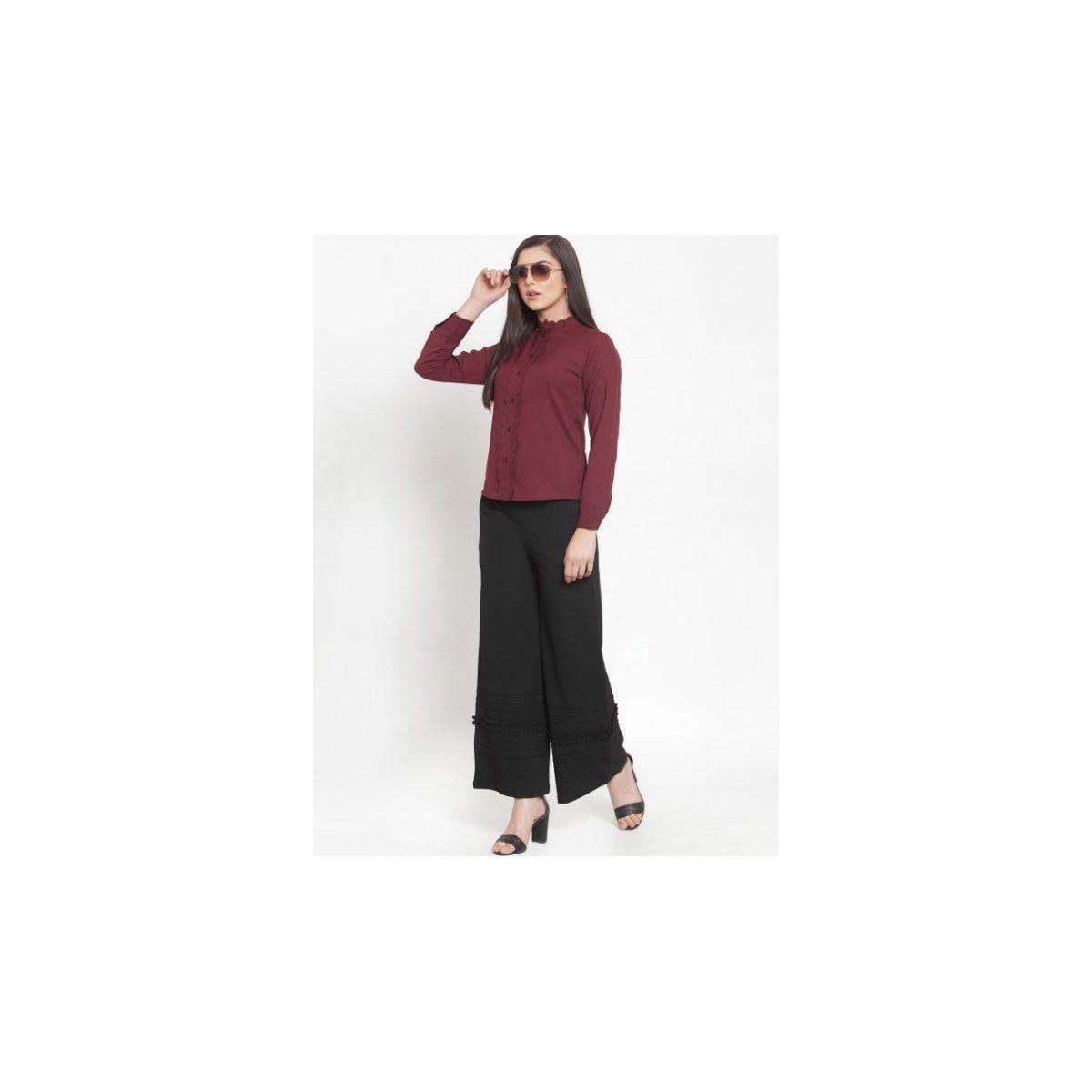 بنطال بالازو بأرجل واسعة وكشكش كَسوالي × ستايلي-women-clothing-bottoms-trousers-image-4