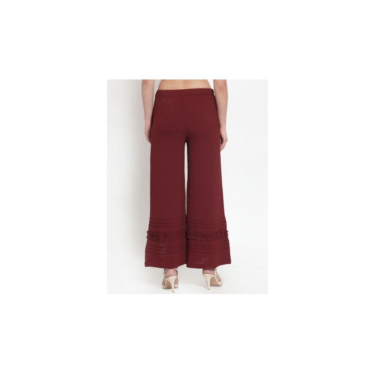 بنطال بالازو بأرجل واسعة وكشكش كَسوالي × ستايلي-women-clothing-bottoms-trousers-image-3