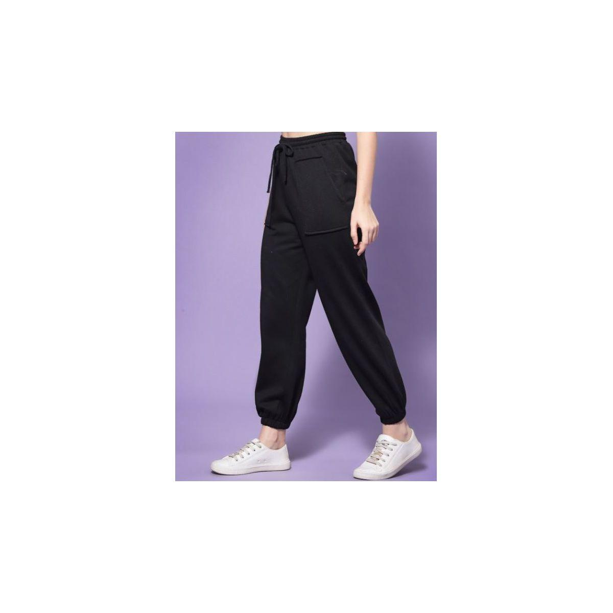 Kassually X Styli  Solid Cuffed Joggers with Drawstring-women-clothing-bottoms-joggers-image-3