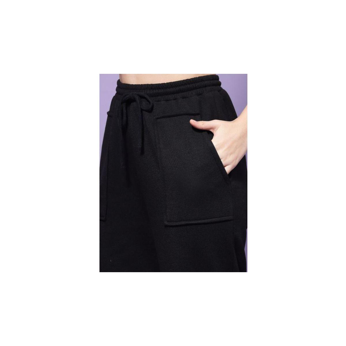 Kassually X Styli  Solid Cuffed Joggers with Drawstring-women-clothing-bottoms-joggers-image-7
