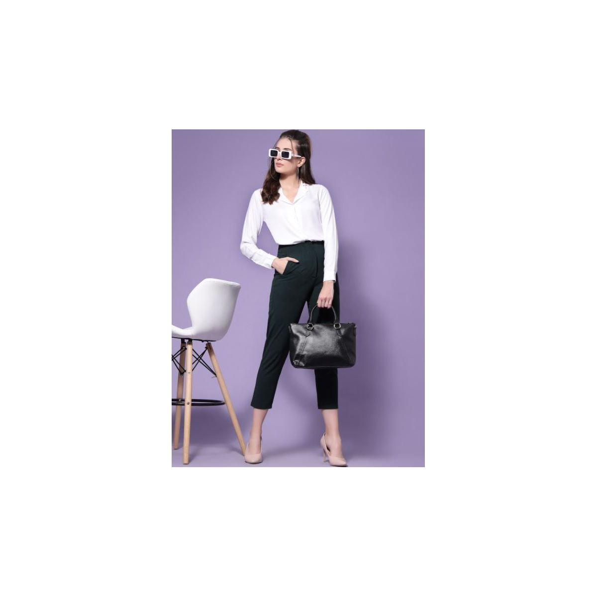 Kassually X Styli  Tapered Fit High Rise Cropped Trousers-women-clothing-bottoms-trousers-image-1