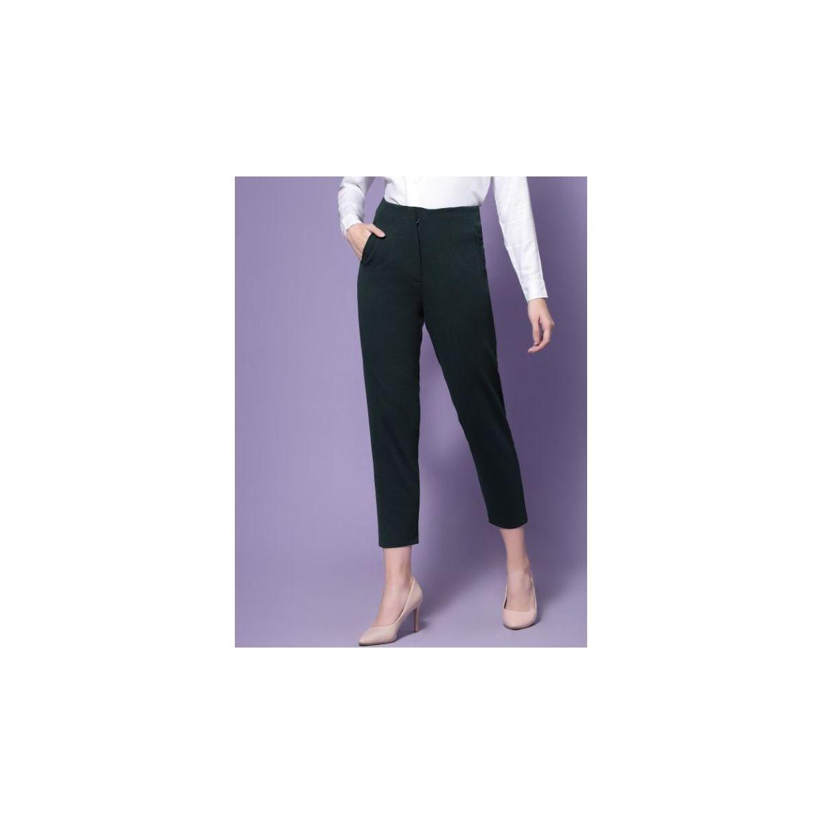 بنطال قصير بقصة مستقدقة وخصر عالي كَسوالي × ستايلي-women-clothing-bottoms-trousers-image-3