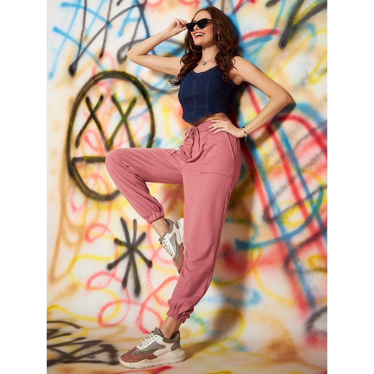 جوغر بقصة مريحة ورباط خصر كَسوالي × ستايلي-women-clothing-bottoms-joggers-image-5