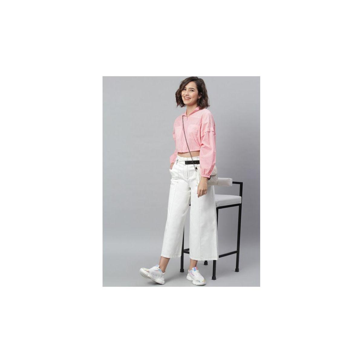 بنطال بأرجل واسعة وخصر متوسط كَسوالي × ستايلي-women-clothing-bottoms-trousers-image-5