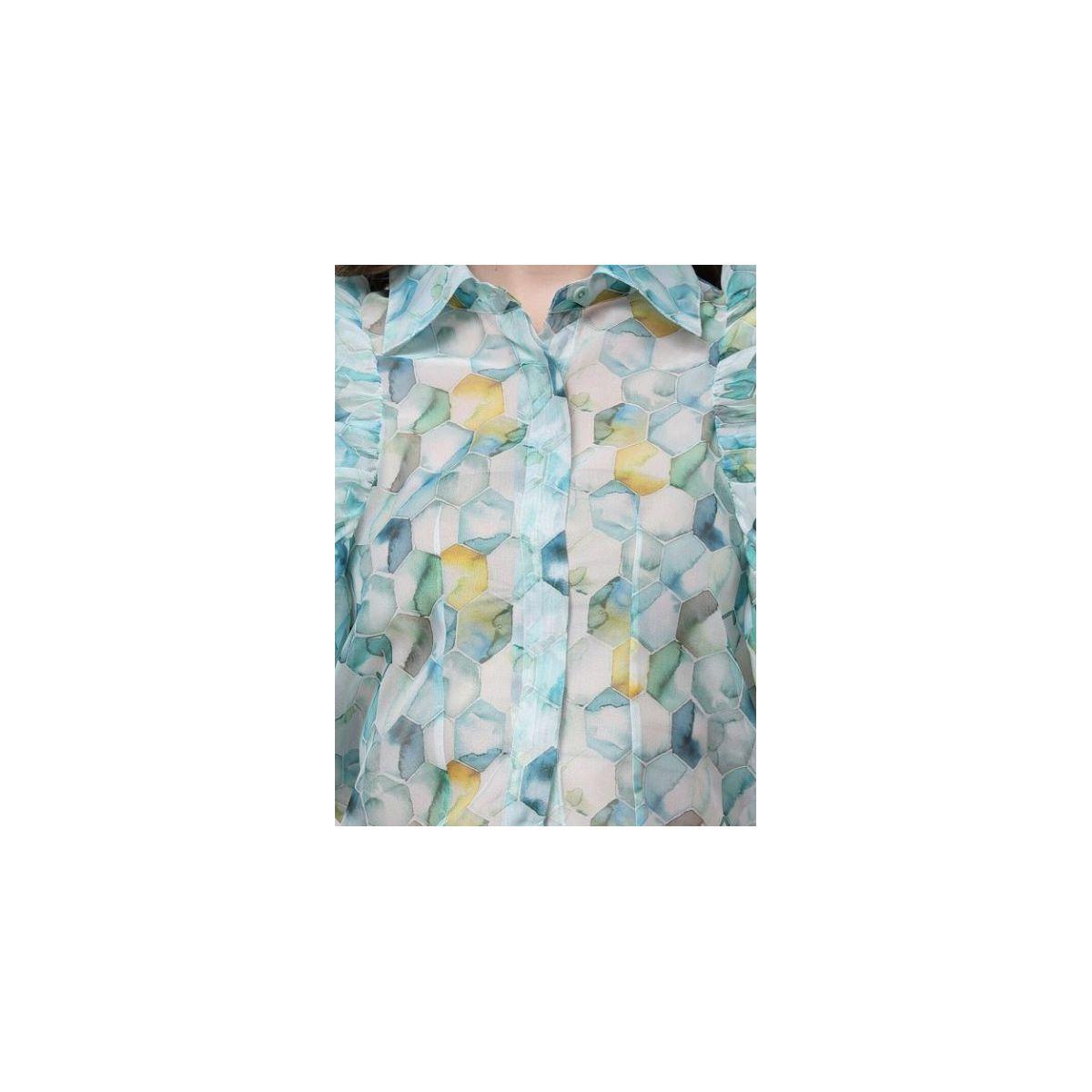 بلوزة قصيرة شفافة بنسيج اورجانزا كَسوالي × ستايلي-women-clothing-shirtsandblouses-shirts-image-4