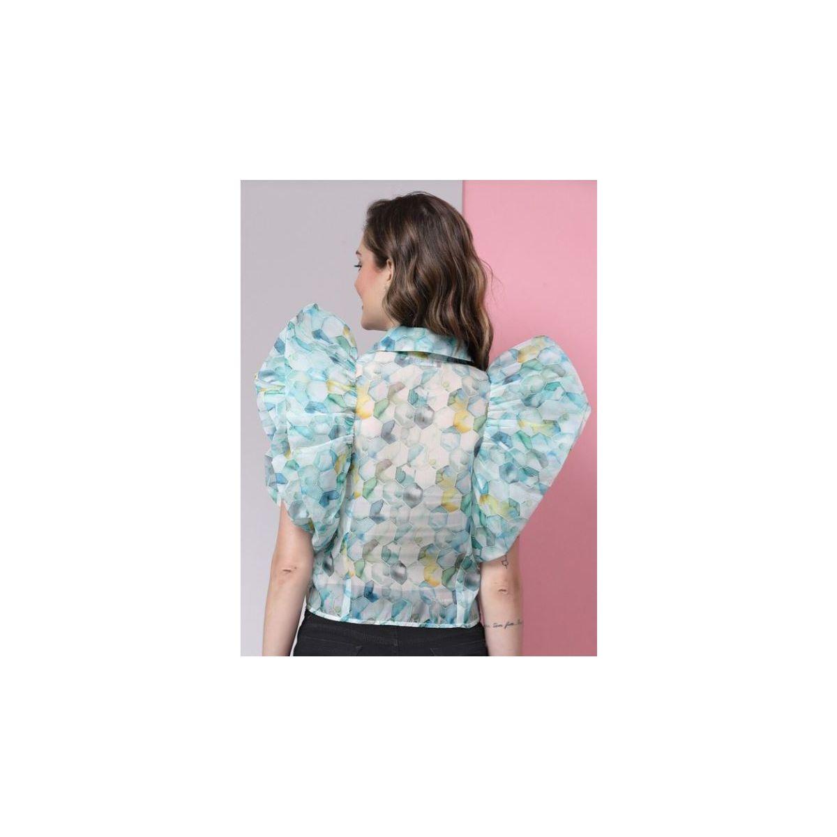 بلوزة قصيرة شفافة بنسيج اورجانزا كَسوالي × ستايلي-women-clothing-shirtsandblouses-shirts-image-6