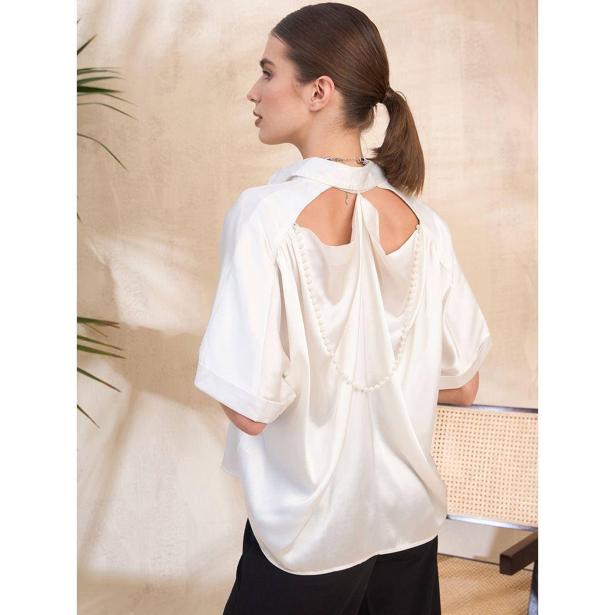 Kassually X Styli  Cut-Out Pearl Embellished Satin Boxy Fit Shirt-women-clothing-shirtsandblouses-shirts-image-1