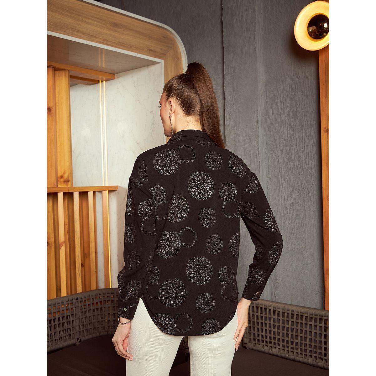 Kassually X Styli  Sparkle Foil Print Regular Fit Shirt-women-clothing-shirtsandblouses-shirts-image-2