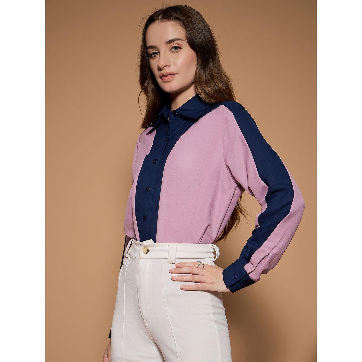 Kassually X Styli  Color Block Regular Fit Shirt-women-clothing-shirtsandblouses-shirts-image-2
