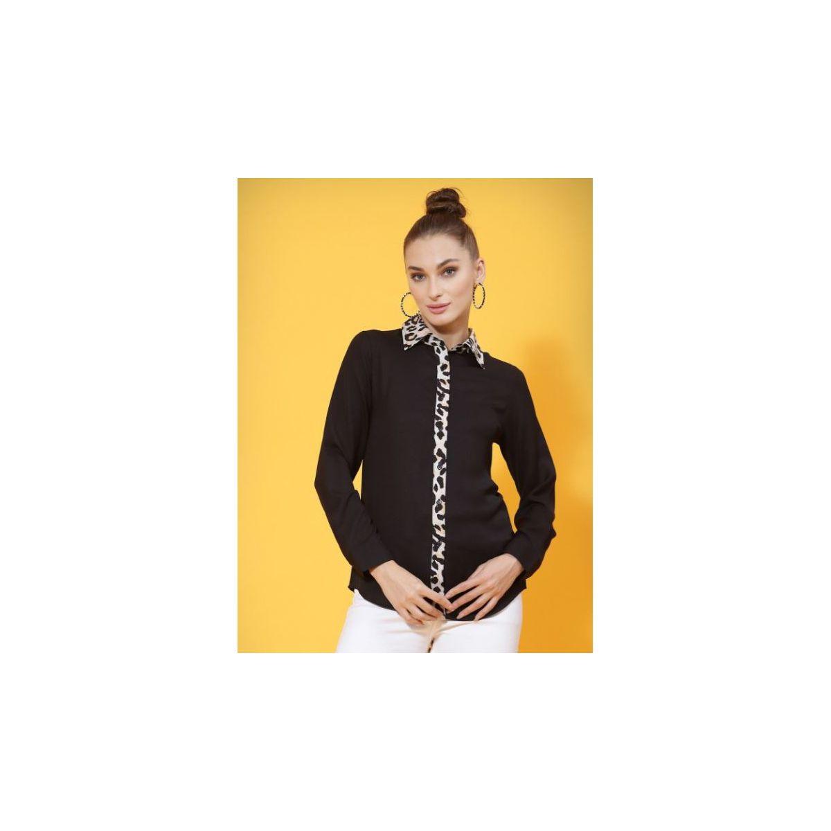 بلوزة كاجوال بطبعة حيوان كَسوالي × ستايلي-women-clothing-shirtsandblouses-shirts-image-1