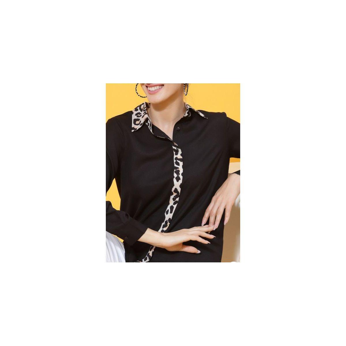 بلوزة كاجوال بطبعة حيوان كَسوالي × ستايلي-women-clothing-shirtsandblouses-shirts-image-2