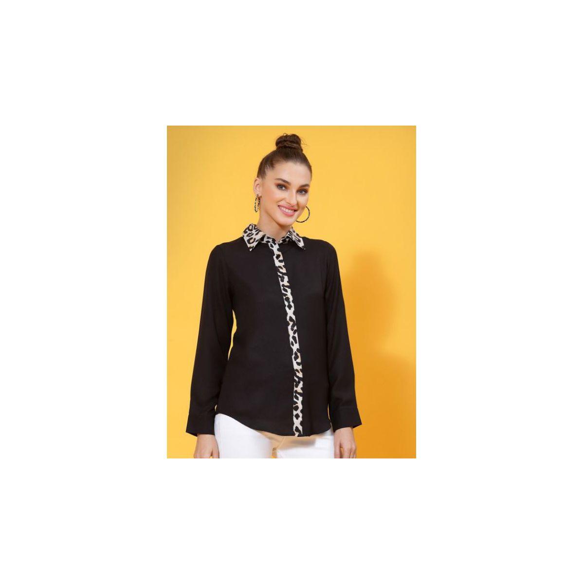 بلوزة كاجوال بطبعة حيوان كَسوالي × ستايلي-women-clothing-shirtsandblouses-shirts-image-3