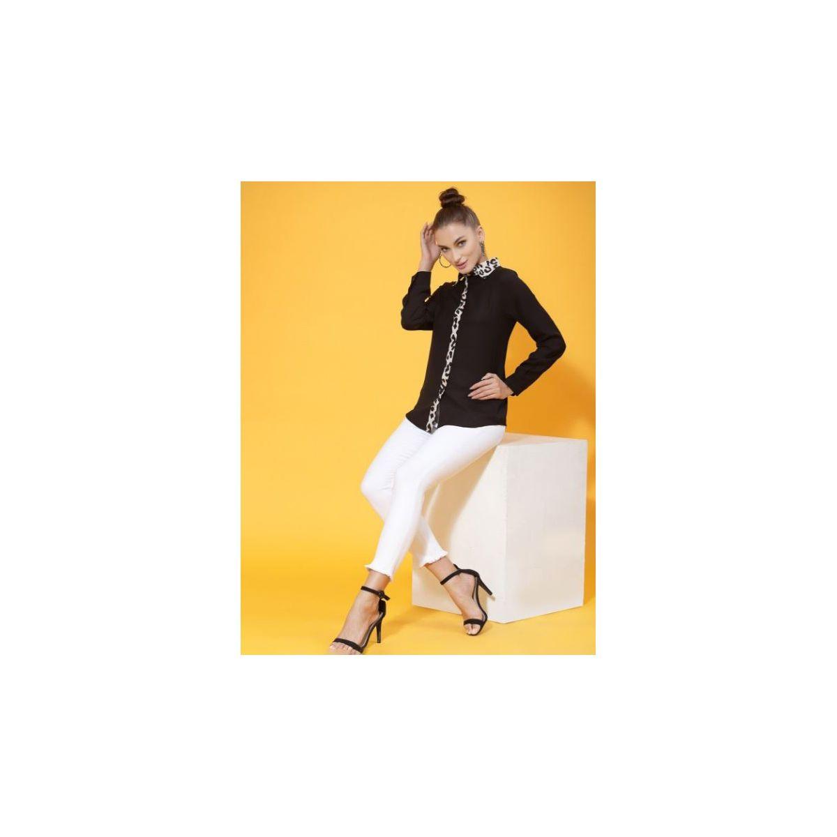 بلوزة كاجوال بطبعة حيوان كَسوالي × ستايلي-women-clothing-shirtsandblouses-shirts-image-5