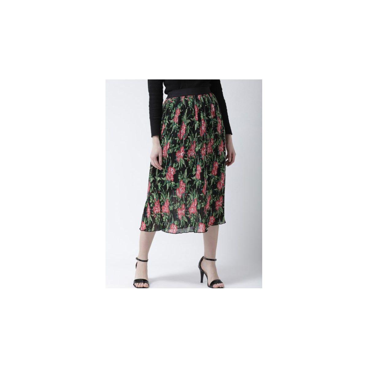 Kassually X Styli  Floral Print Pleated Midi Skirt-women-clothing-bottoms-skirts-image-1