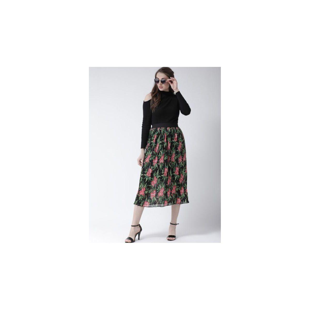 Kassually X Styli  Floral Print Pleated Midi Skirt-women-clothing-bottoms-skirts-image-5