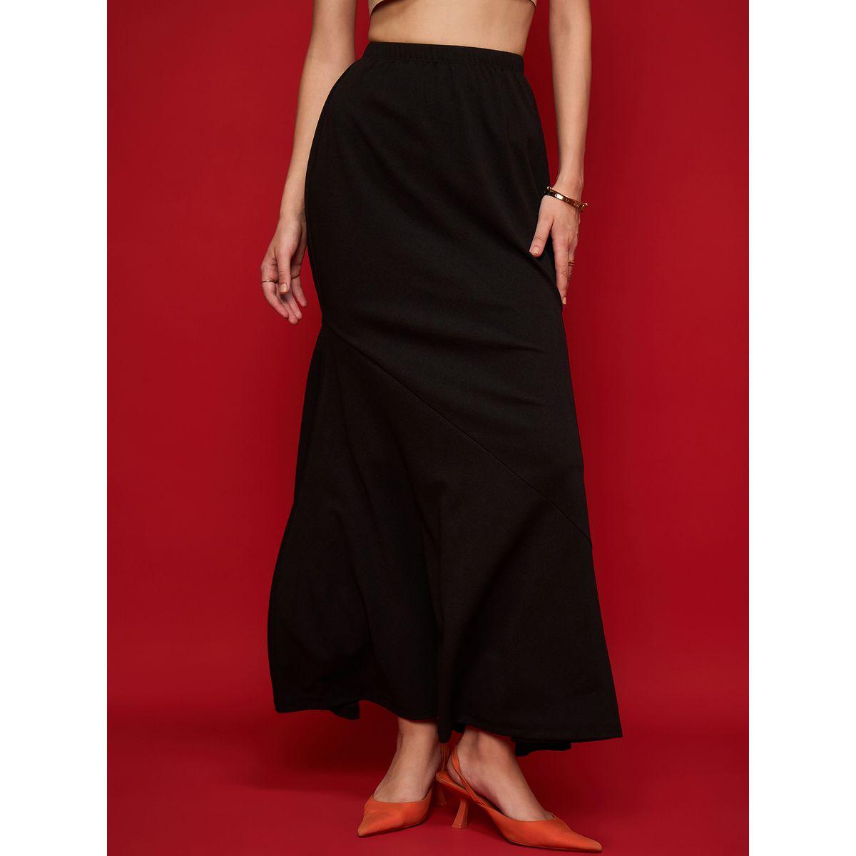 تنورة طويلة سادة بحافة واسعة كَسوالي × ستايلي-women-clothing-bottoms-skirts-image-6