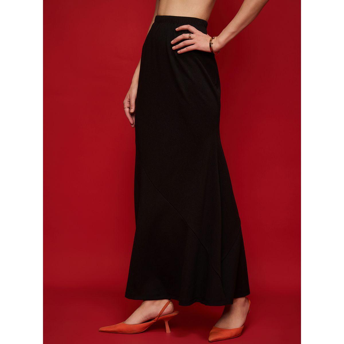 تنورة طويلة سادة بحافة واسعة كَسوالي × ستايلي-women-clothing-bottoms-skirts-image-4