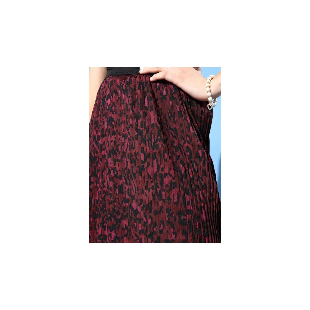 Kassually X Styli  Animal Print Pleated Midi Skirt-women-clothing-bottoms-skirts-image-4