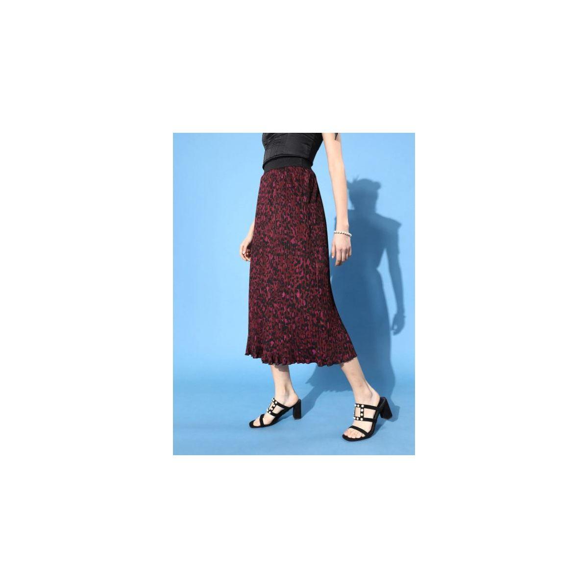 Kassually X Styli  Animal Print Pleated Midi Skirt-women-clothing-bottoms-skirts-image-5