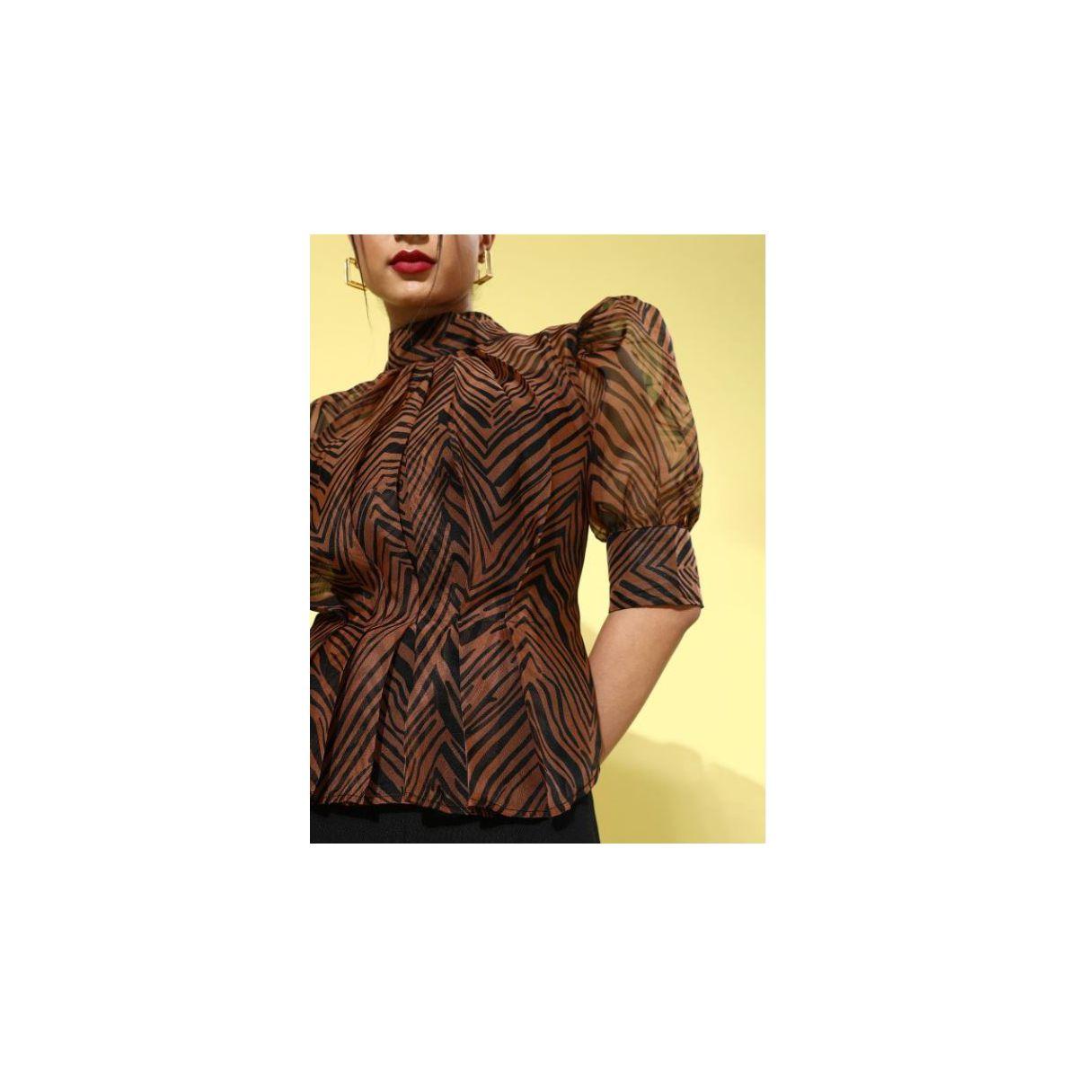 Kassually X Styli  All Over Print Puff Sleeves Top with Camisole-women-clothing-tshirts-image-4