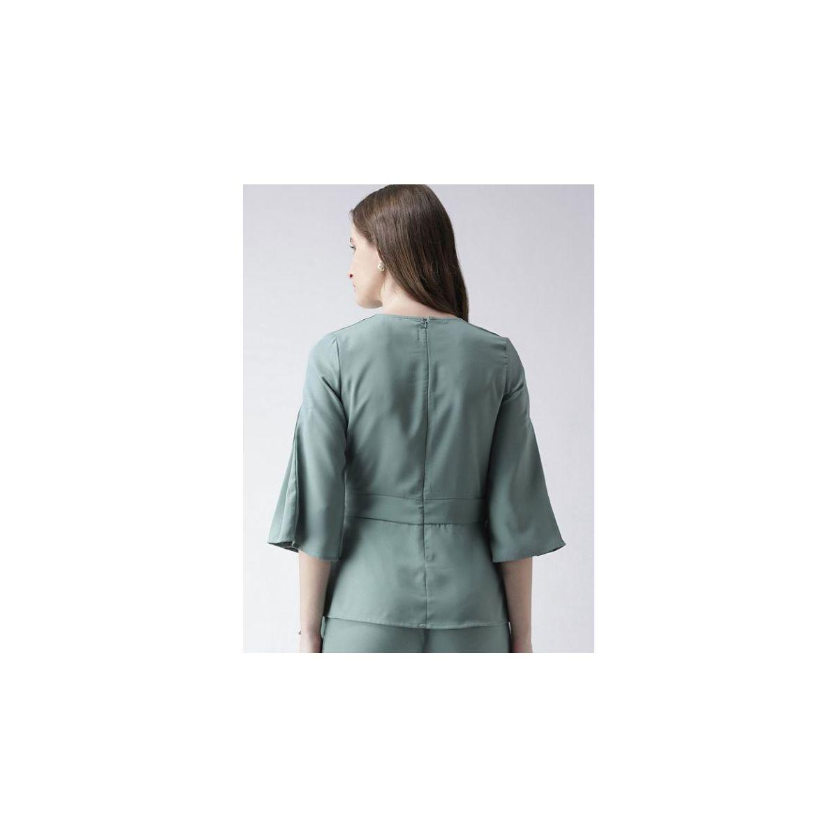Kassually X Styli  Solid Regular Fit Wrap Front Top-women-clothing-shirtsandblouses-blouses-image-3