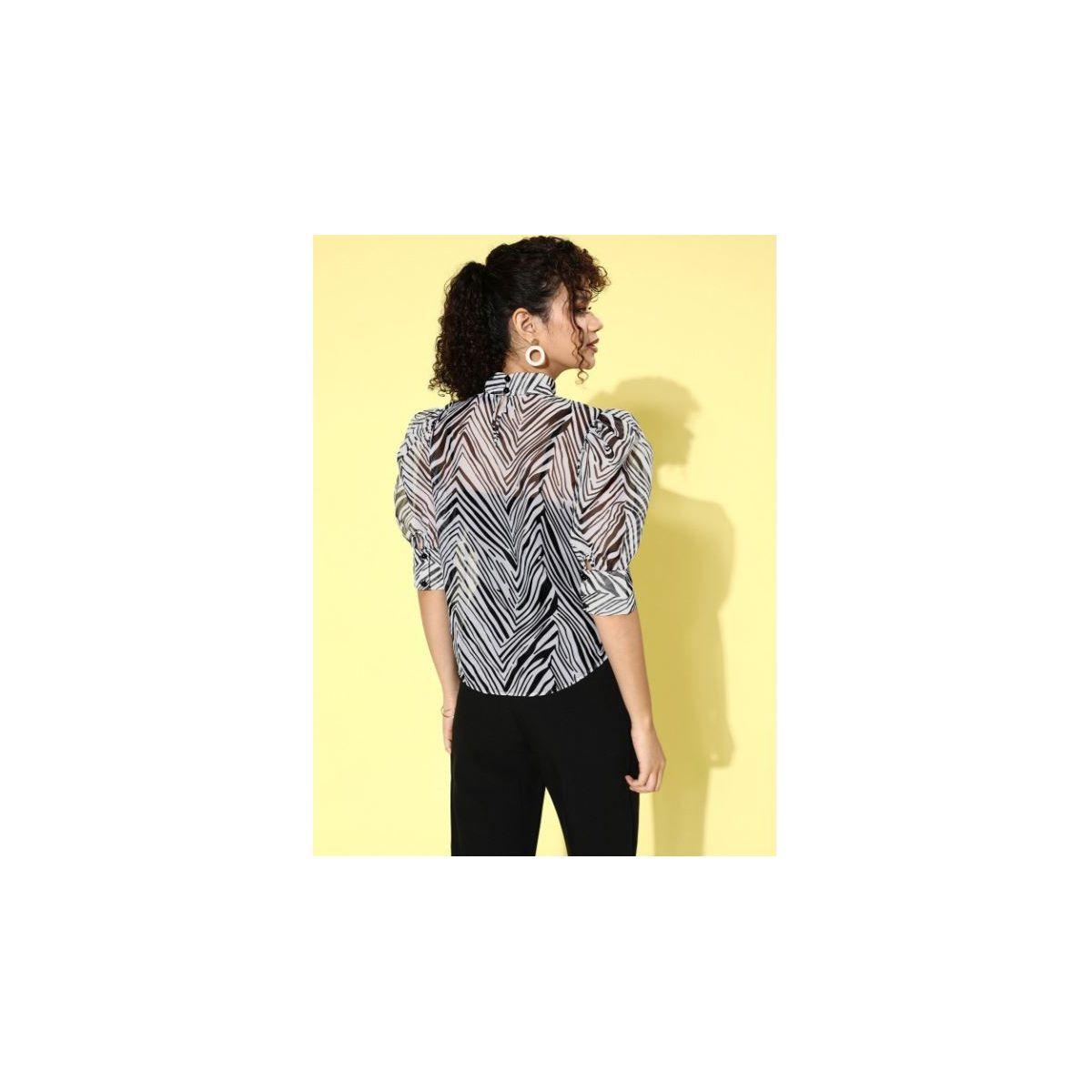 Kassually X Styli  All Over Print Puff Sleeves Top with Camisole-women-clothing-tshirts-image-3