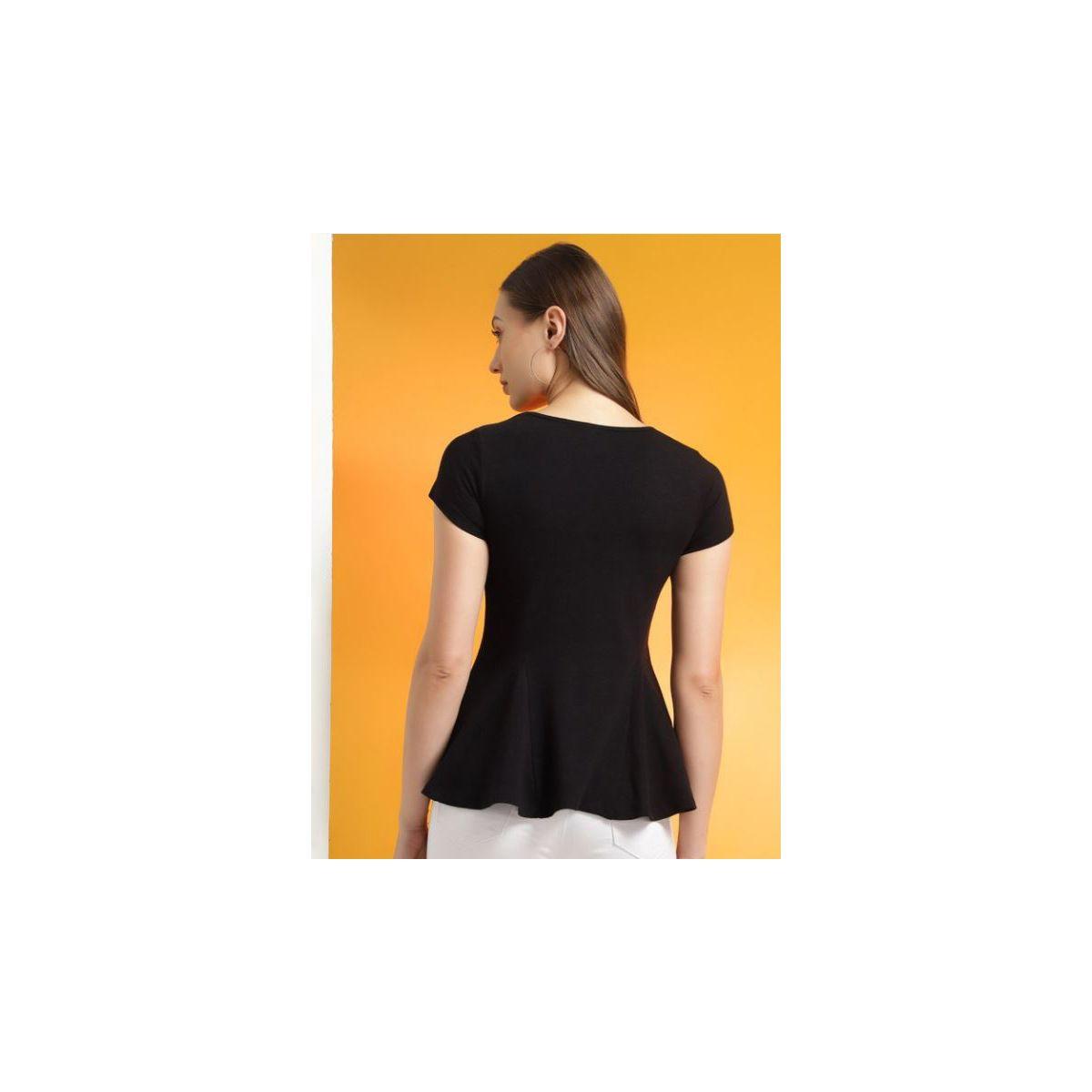 Kassually X Styli  Solid Short Sleeve Regular Fit Top-women-clothing-shirtsandblouses-blouses-image-3