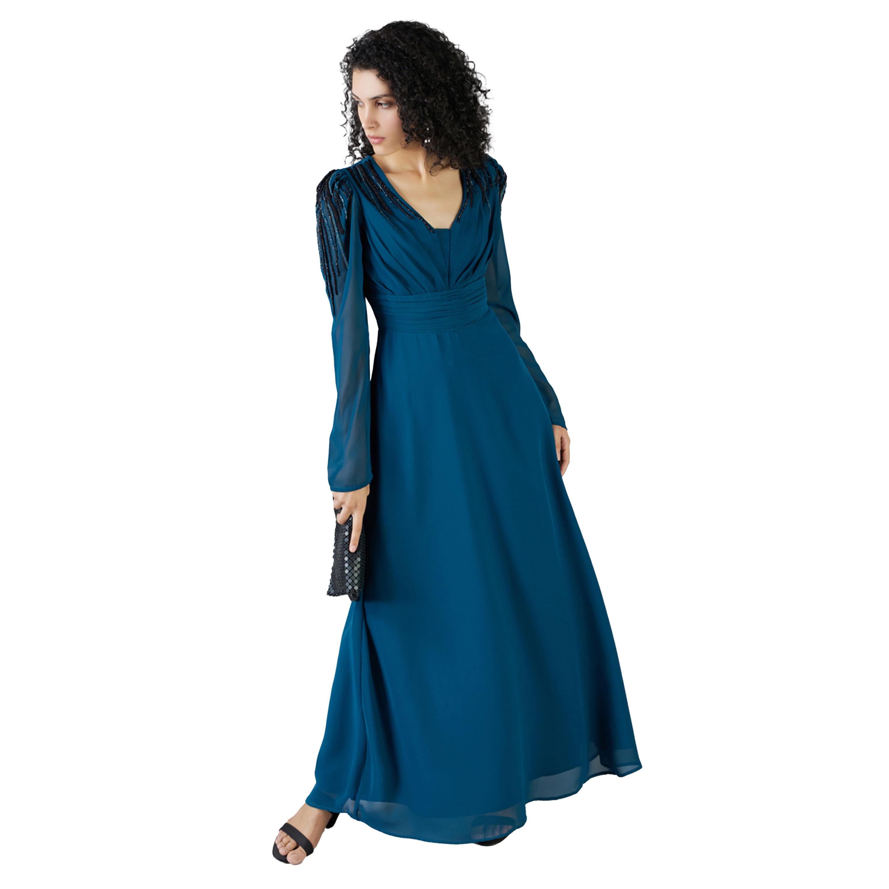 ميش × ستايلي - فستان ماكسي بأكمام طويلة-women-clothing-dresses-image-1